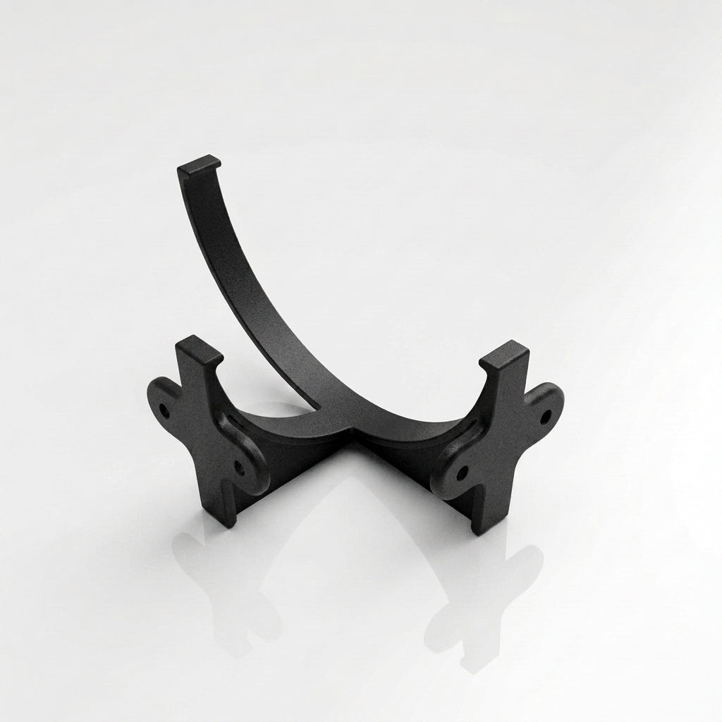 Half Round Aluminium Gutter Fascia Bracket 125mm — Textured Black