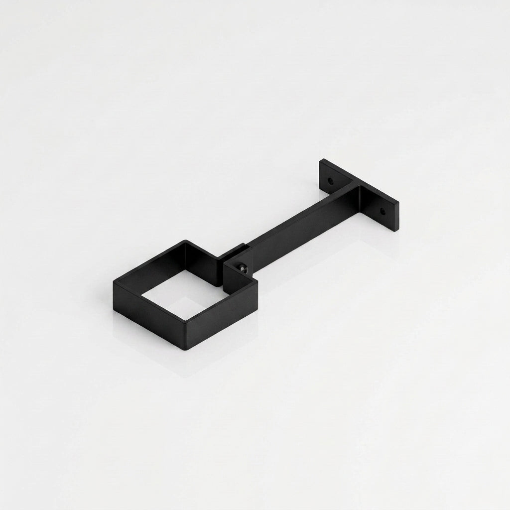 Adjustable Aluminium Pipe Clip 72×72mm – Flush Joint Downpipe — RAL 9005