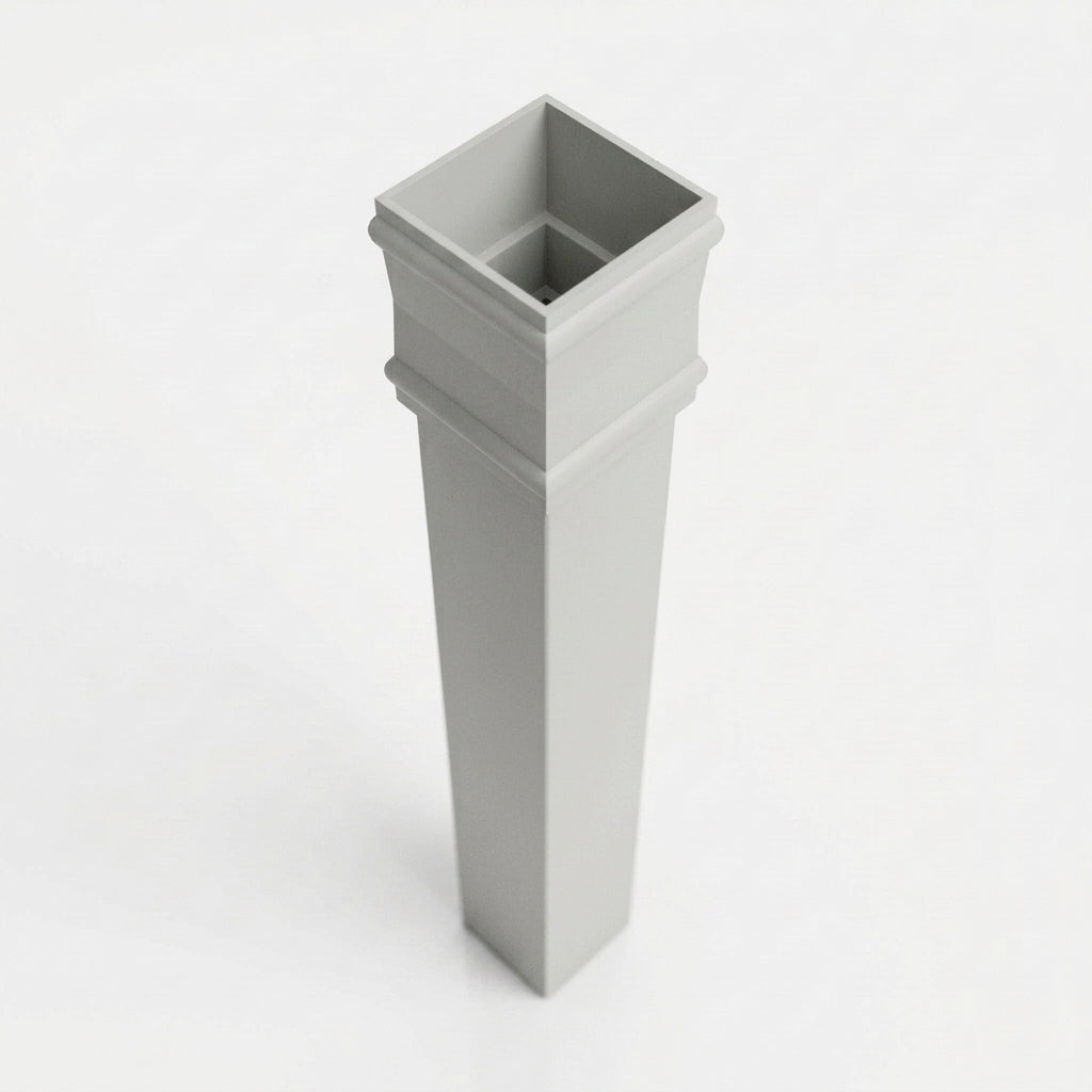 Traditional Downpipe Length 72x72mm x 3m Non-Eared Socket — RAL 7035