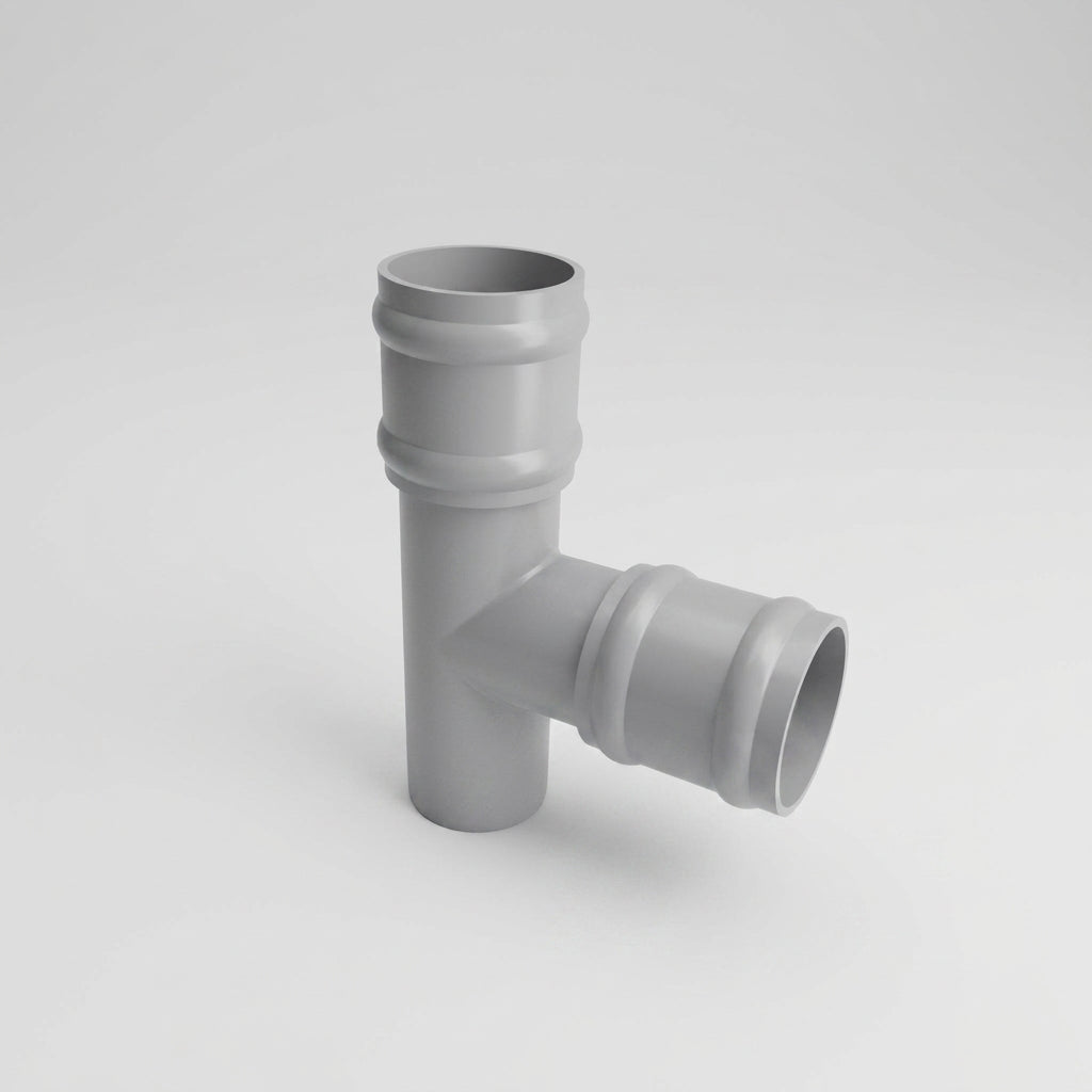 63mm Diameter Traditional Downpipe Branches 92.5° & 112.5° — RAL 9006 / 92.5 Degrees