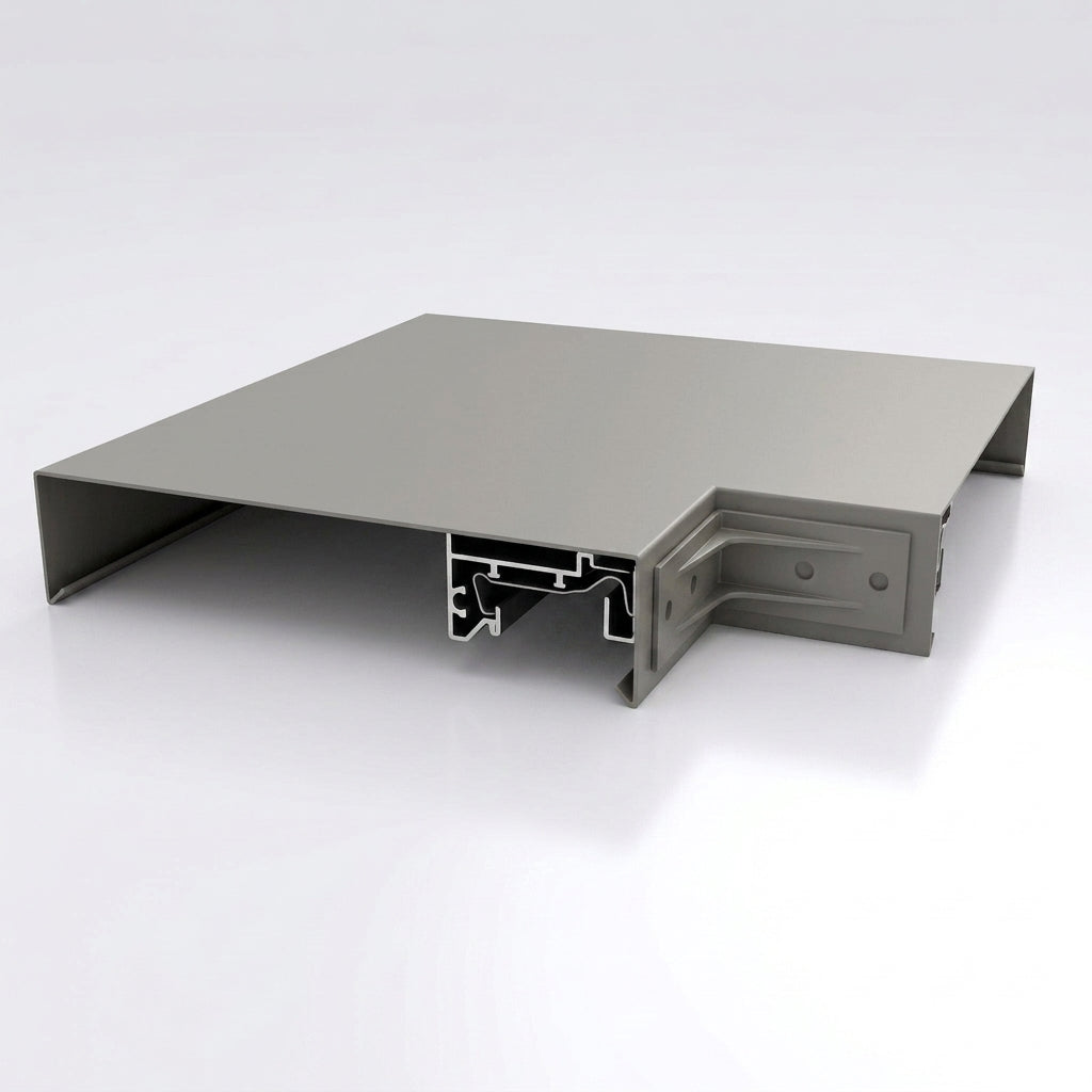 Aluminium Coping Angles 90° – Secret Fix Polyester Powder Coated — RAL 7036