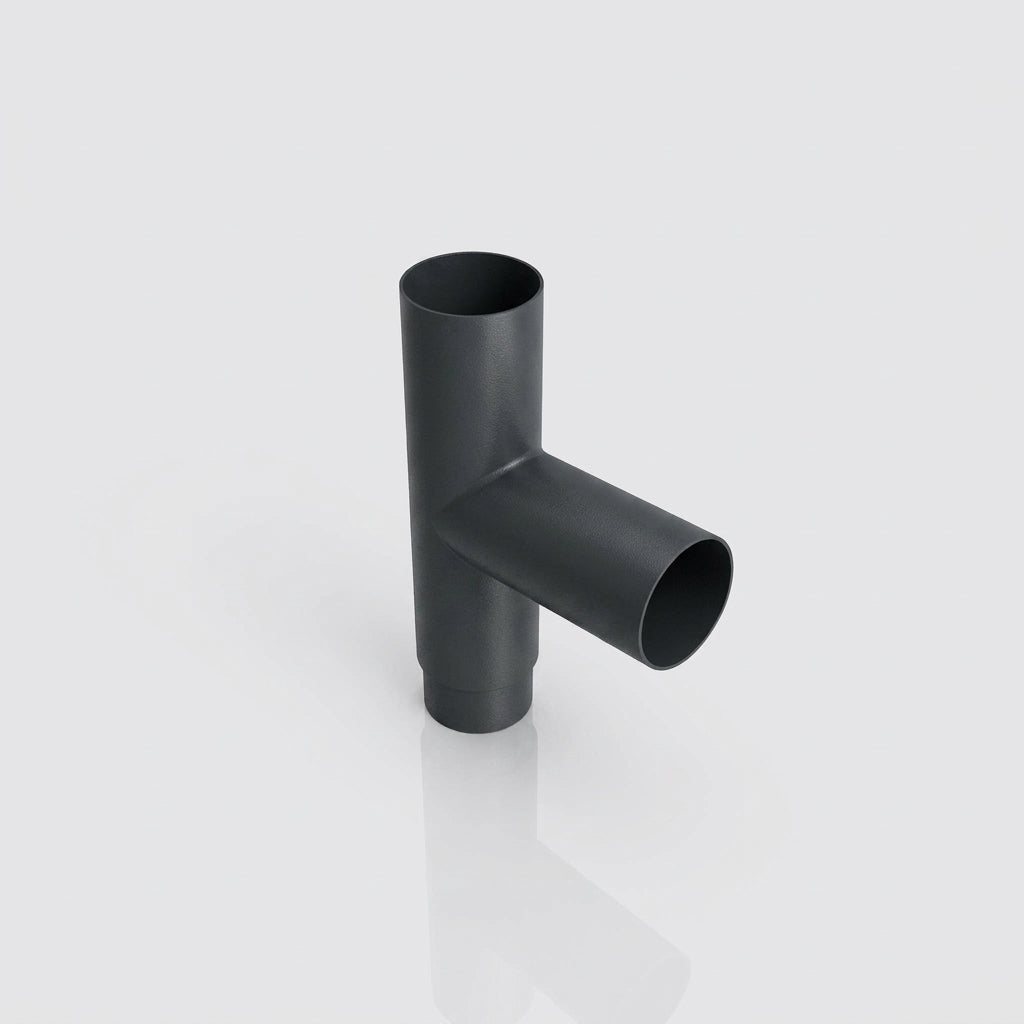 76mm Diameter Flush Joint Downpipe Branches — RAL 7016 / 92.5 Degrees
