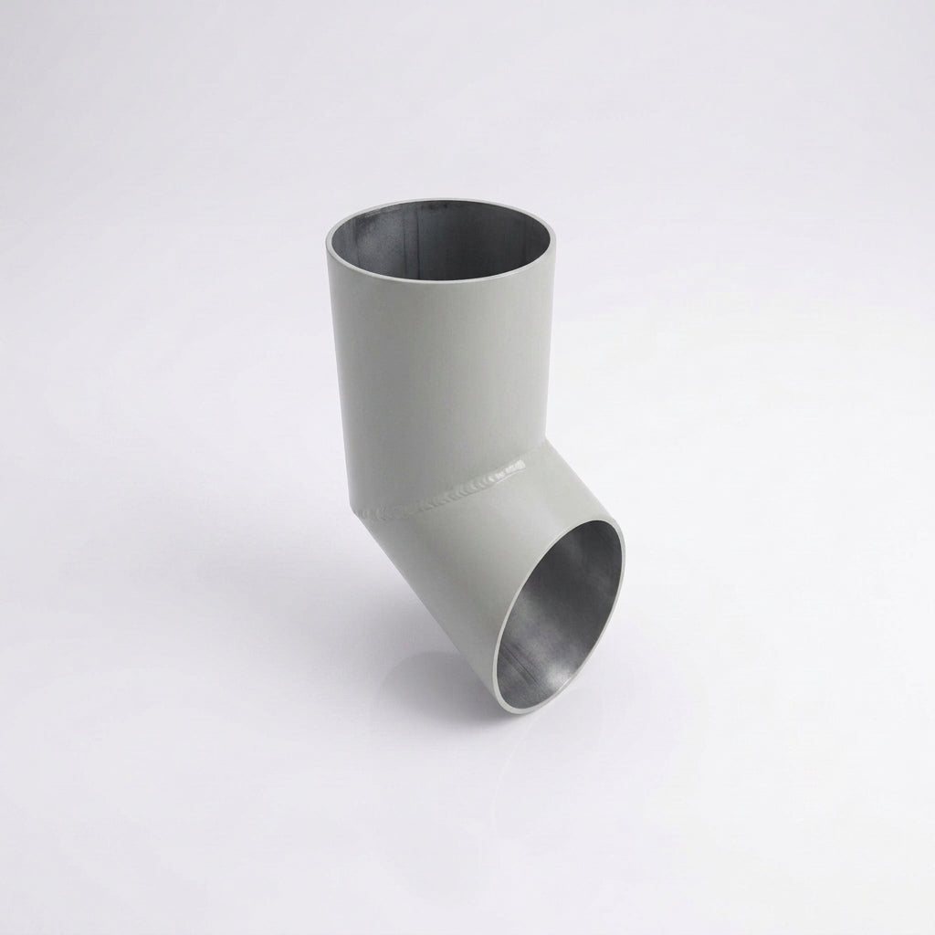 76mm Diameter Flush Joint Aluminium Downpipe Shoe — RAL 7035