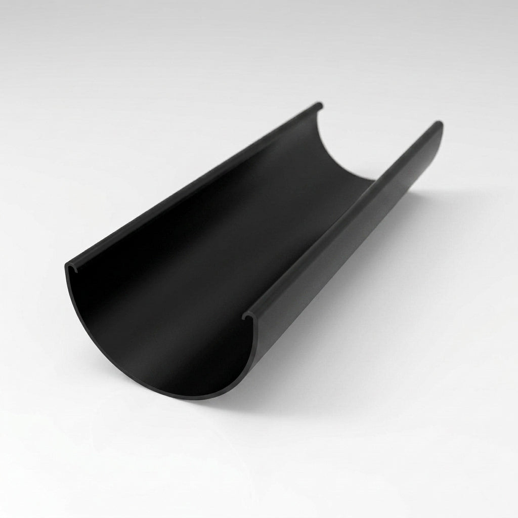 Half Round Gutter Sample – Aluminium — RAL 9005