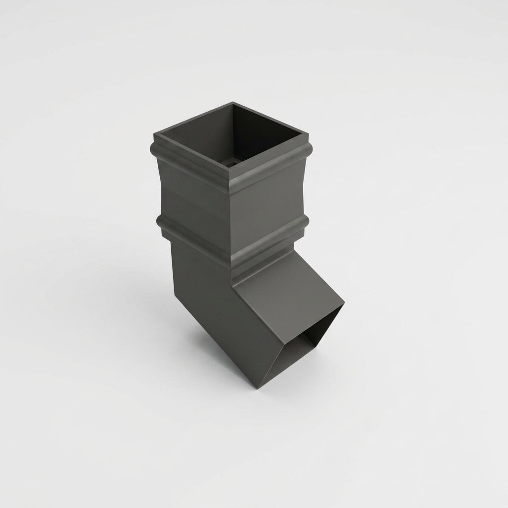 Traditional Aluminium Downpipe Bends 72x72mm – 92.5° & 112.5° — RAL 7022 / 112.5 Degrees