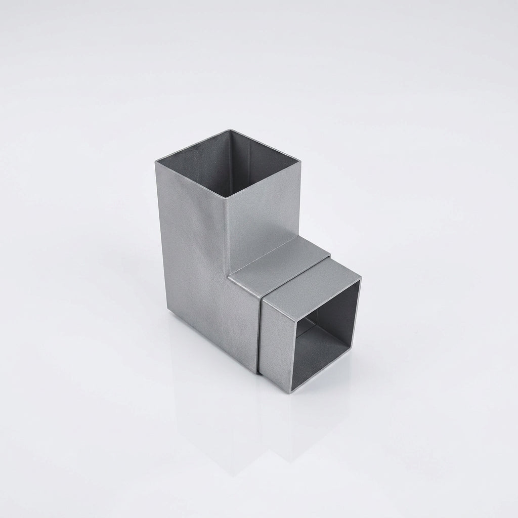 Flush Joint Aluminium Downpipe Bend 72x72mm (view 2)
