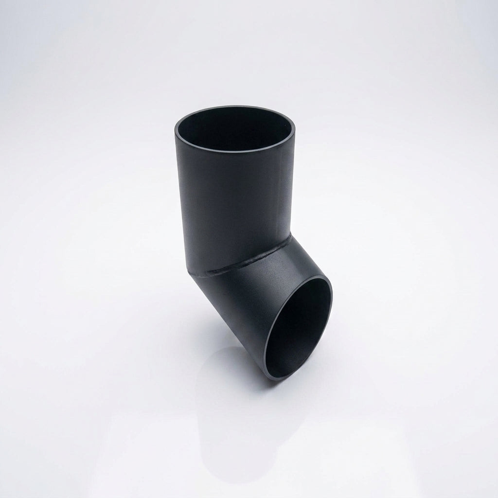 63mm Diameter Flush Joint Aluminium Downpipe Shoe — RAL 7021