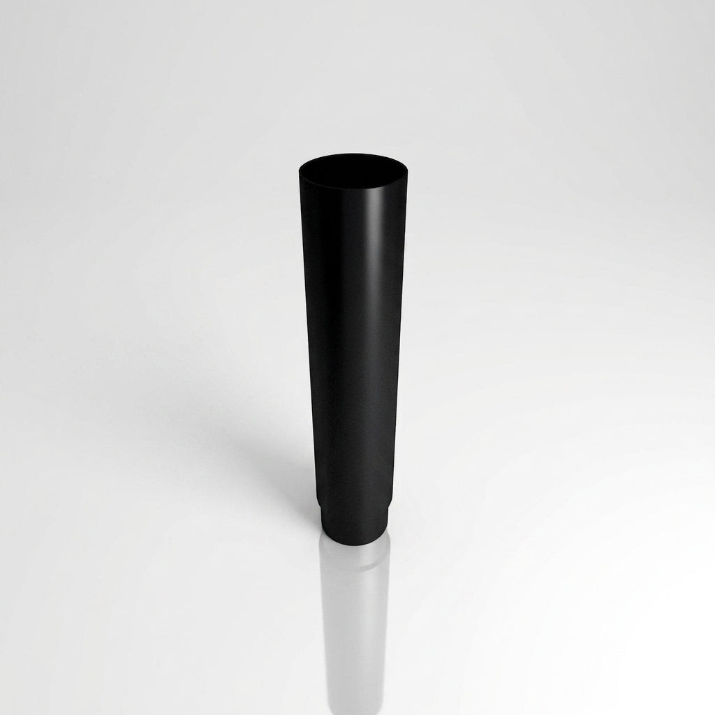 Aluminium Flush Joint Downpipe Sample — RAL 9005 / 76mmØ