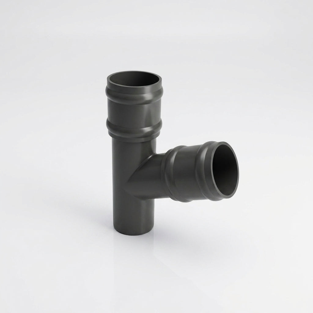 63mm Diameter Traditional Downpipe Branches 92.5° & 112.5° — RAL 7022 / 112.5 Degrees