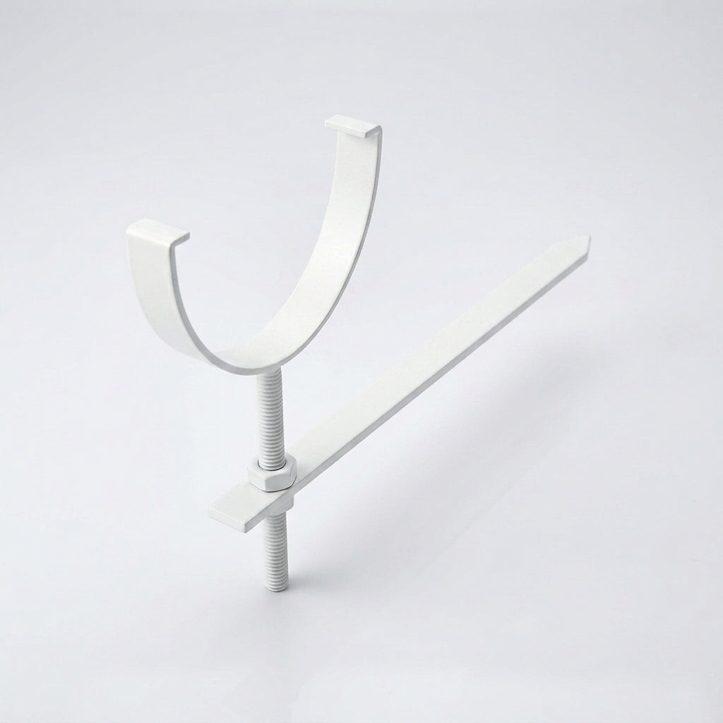 130mm Rise and Fall Gutter Bracket for Deepflow Aluminium System — RAL 9016