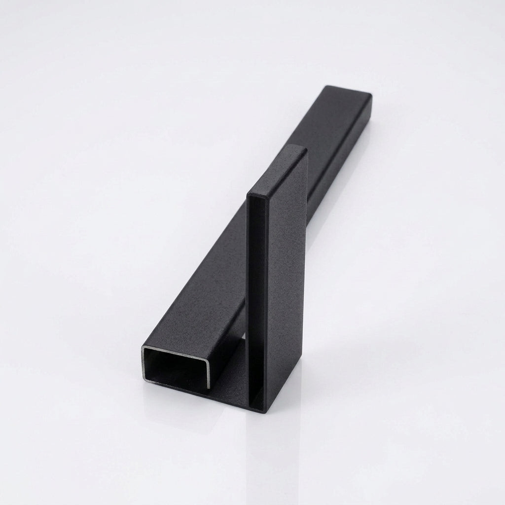 L Return Aluminium Fascia Board Joint Cover — Textured Black