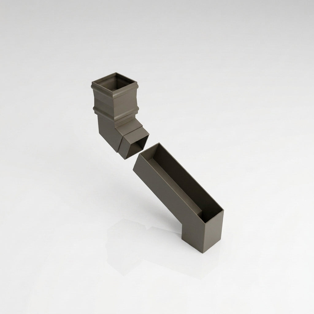 72x72mm Aluminium Adjustable Swanneck Offset — RAL 7022