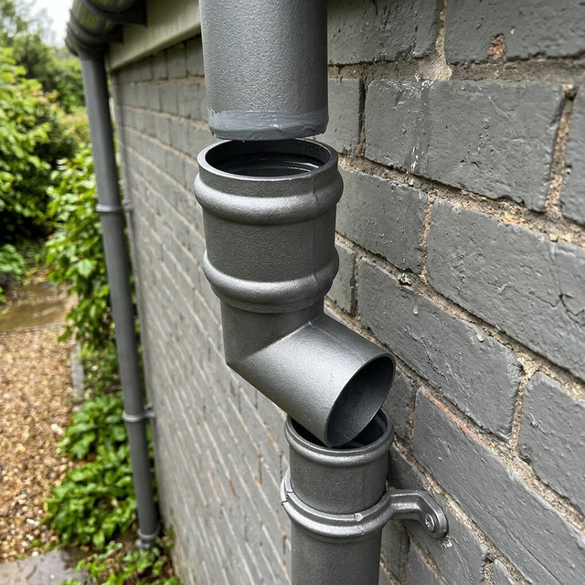 Traditional Aluminium Downpipe Bends 63mm Dia 92.5° 112.5°