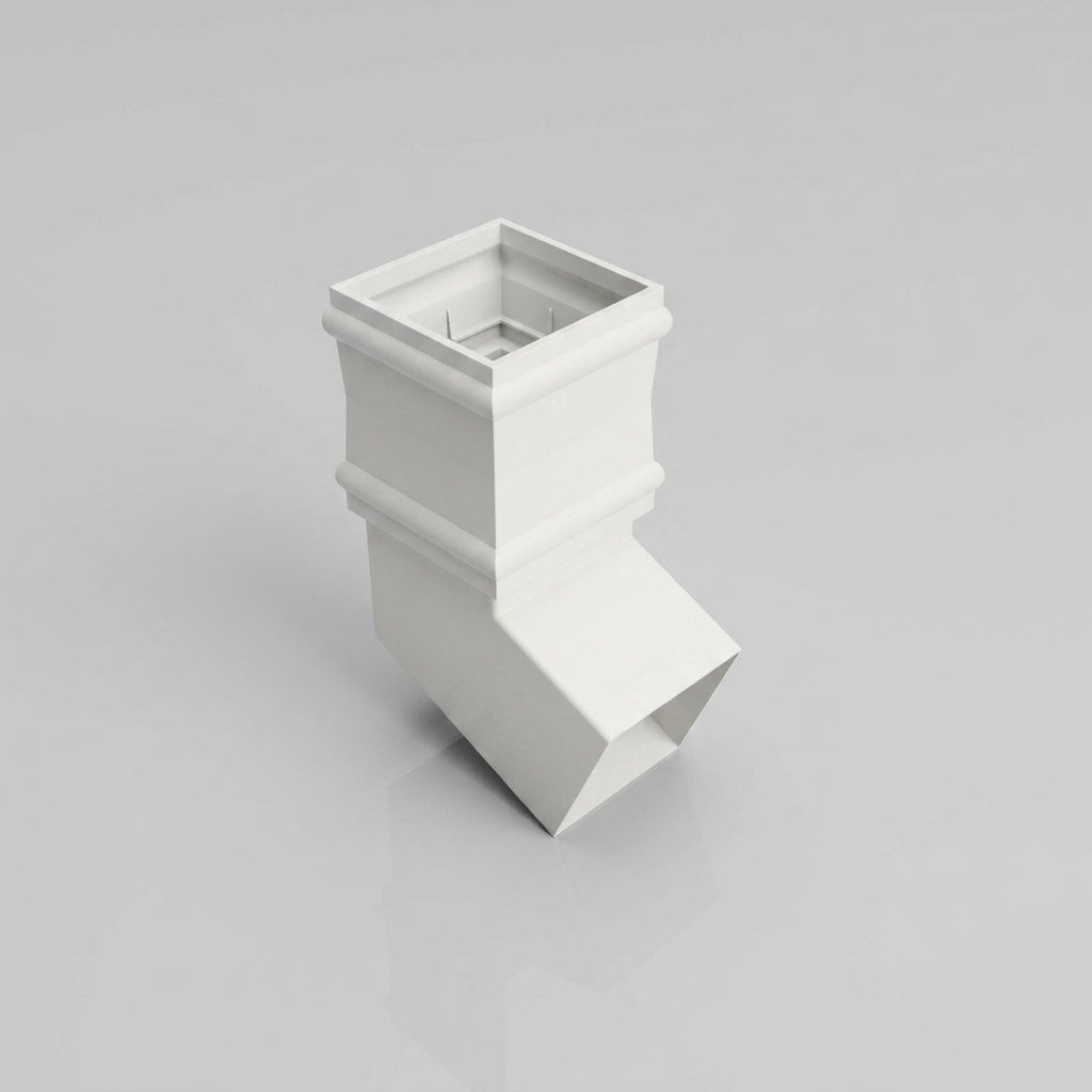 Traditional Aluminium Downpipe Bends 72x72mm – 92.5° & 112.5° — RAL 9016 / 112.5 Degrees