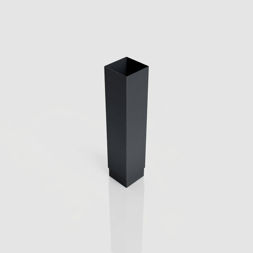 Aluminium Flush Joint Downpipe Sample — RAL 7016 / 72x72mm