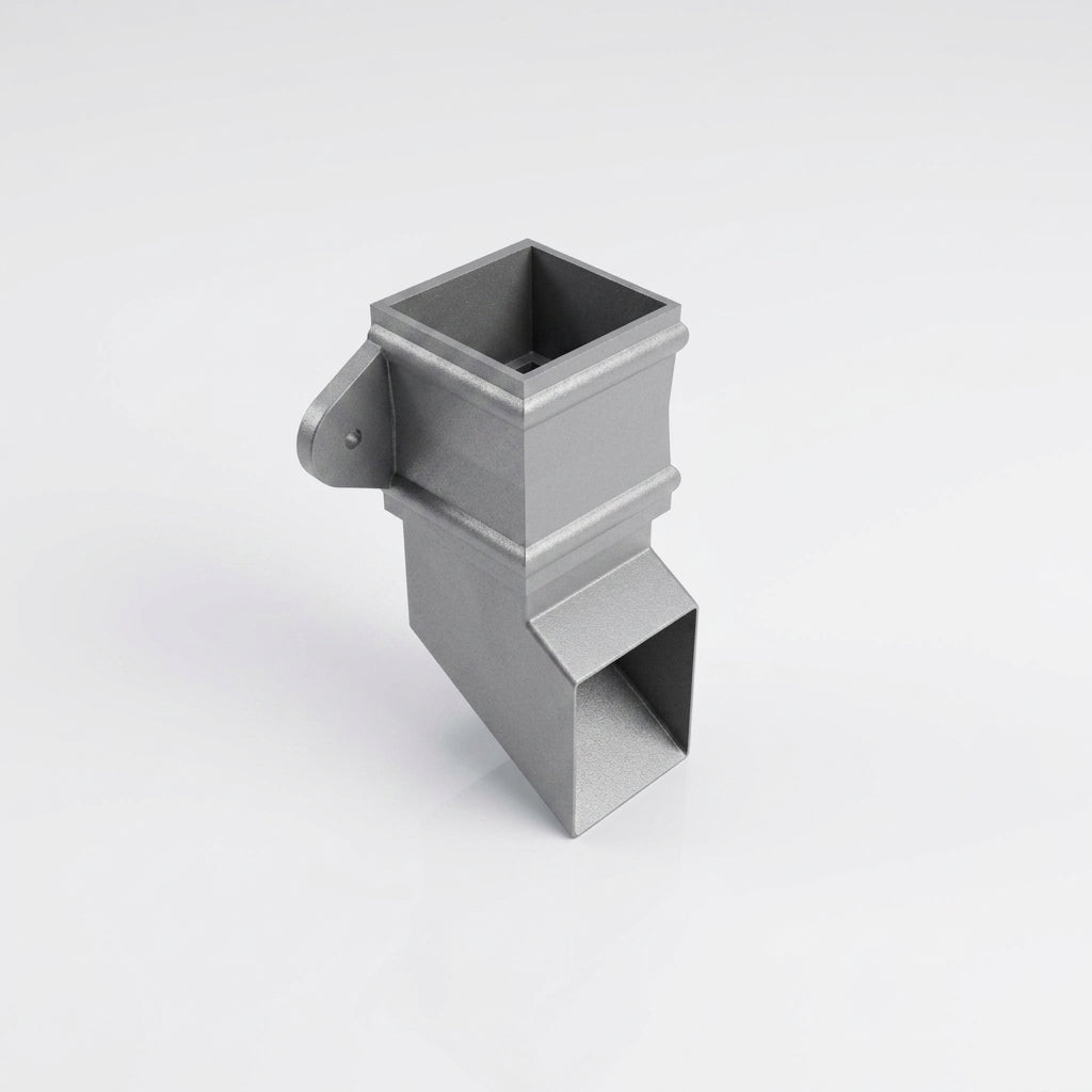 Traditional Aluminium Downpipe Shoe 72x72mm (view 2)