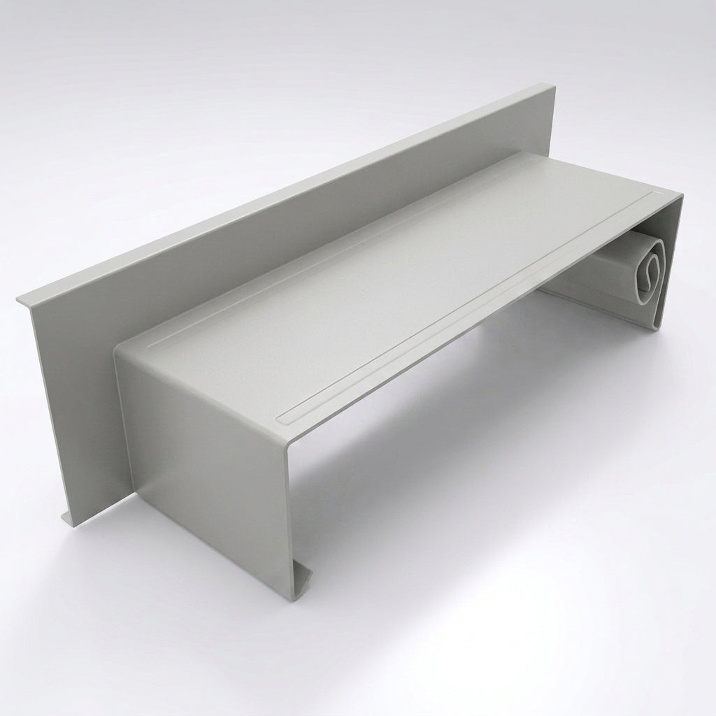 Aluminium Coping Stop End Upstand – Secret Fix — RAL 7035