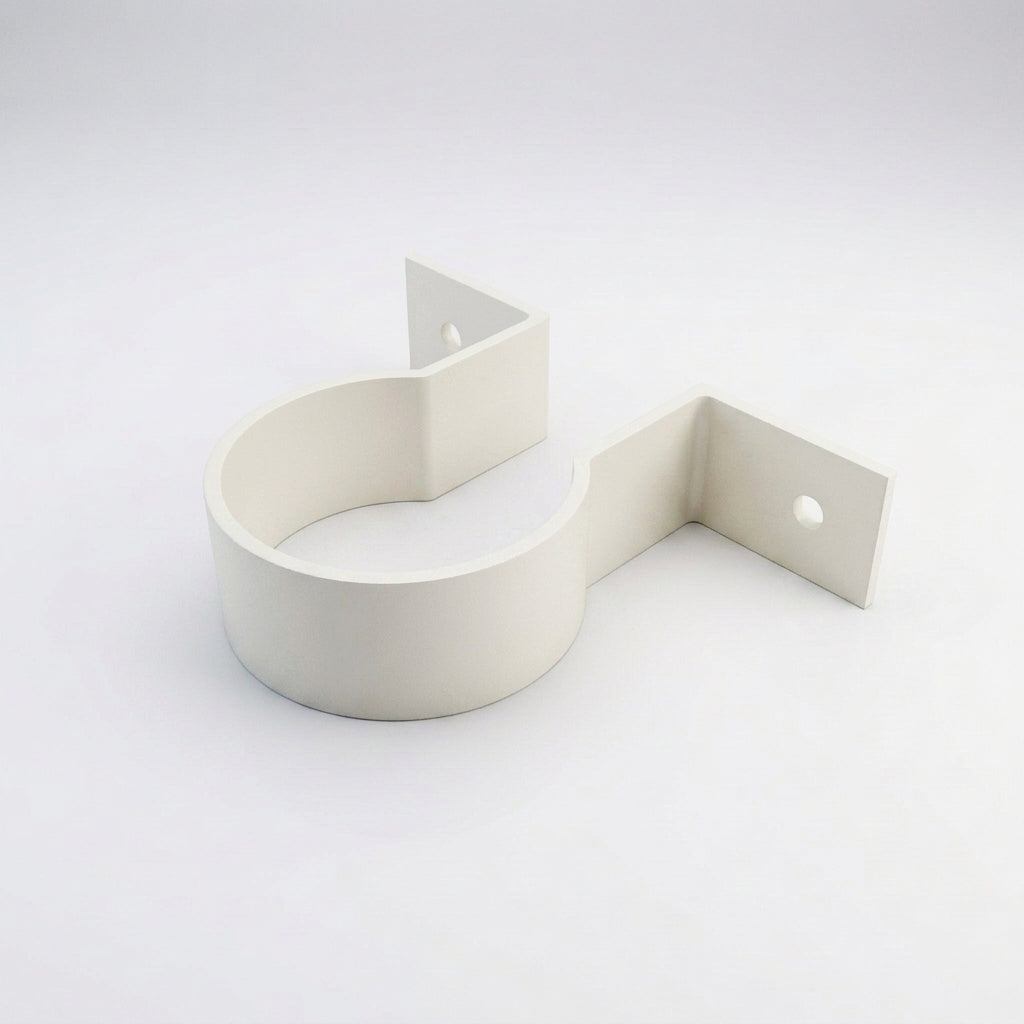 76mm Aluminium Downpipe Clip – Flush Joint — RAL 9010