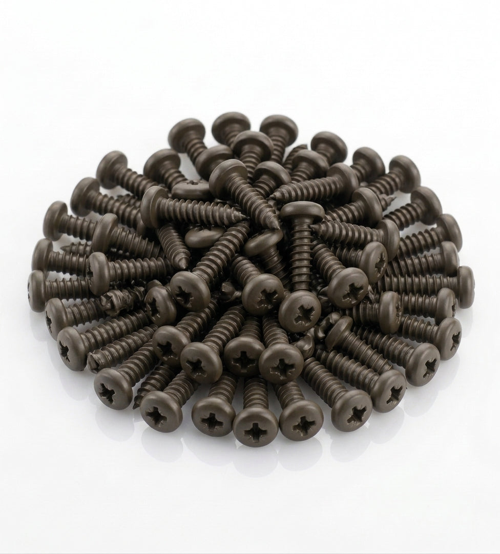 No. 12 × 30mm Pozi Pan Gutter Bracket Fixing Screw (100 Pack) — RAL 7022