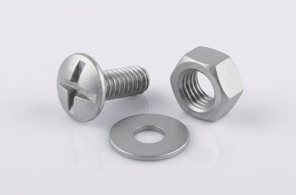 M6 Moulded Gutter Jointing Bolt, Nut & Washer Set (50 Pack) — RAL 9006
