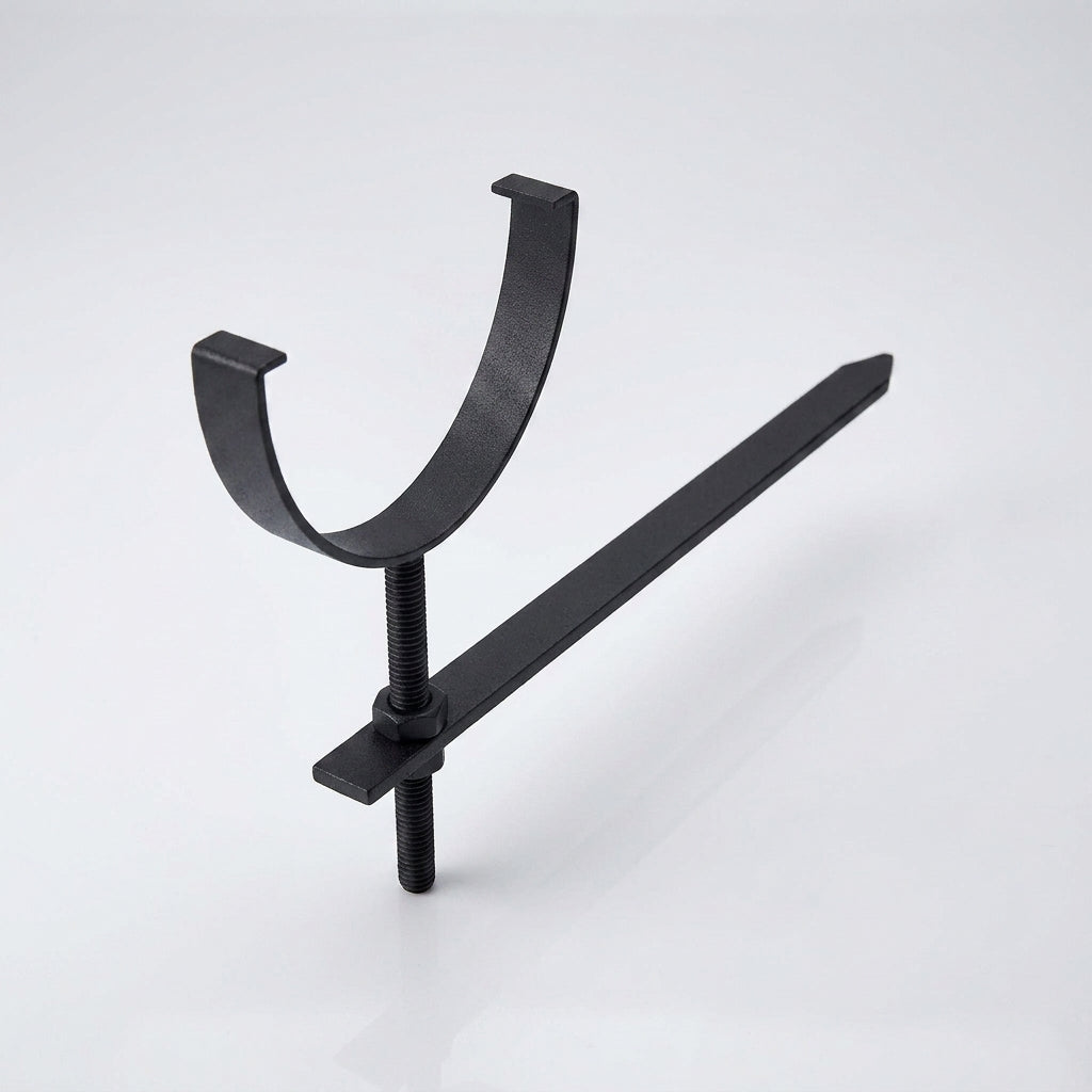 130mm Rise and Fall Gutter Bracket for Deepflow Aluminium System — Textured Black