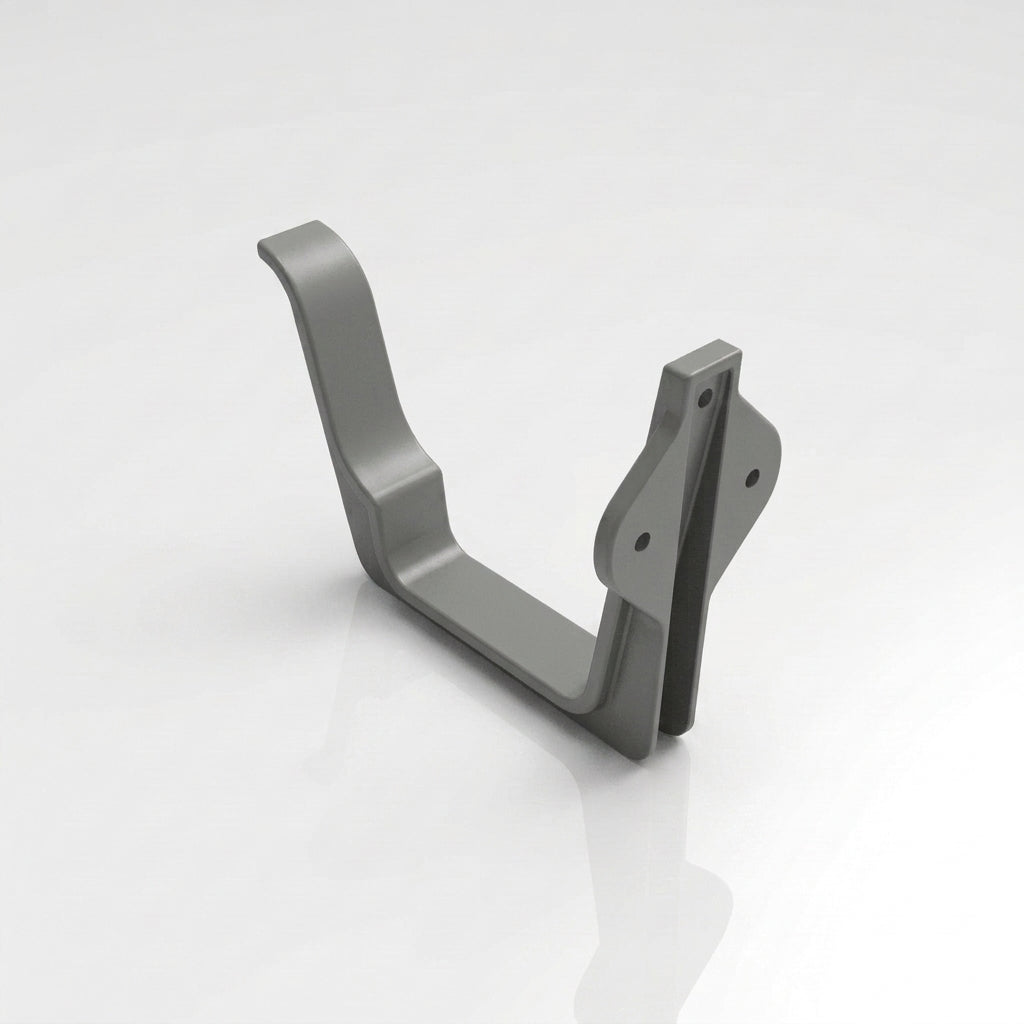 Moulded Ogee Gutter Fascia Bracket 125 x 100mm — RAL 7037