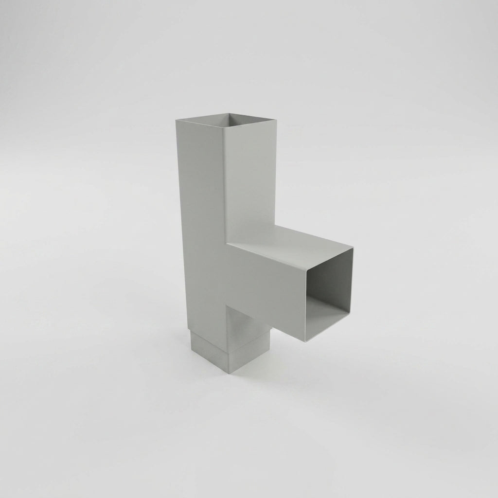 72x72mm Flush Joint Downpipe Branches — 92.5° & 112.5° — RAL 7035 / 92.5 Degrees