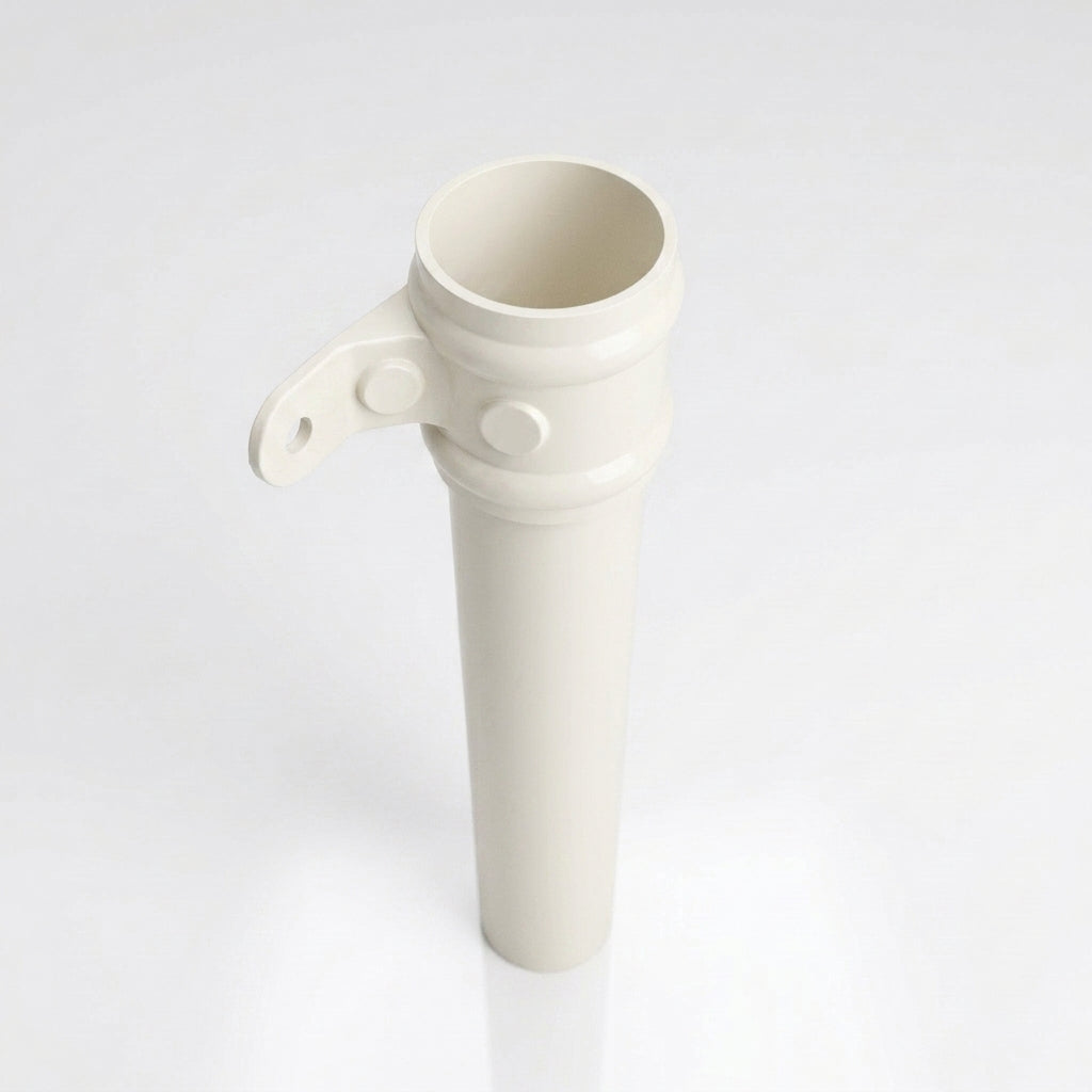 Traditional Aluminium Downpipe 76mm Diameter × 3m Eared Socket — RAL 9010