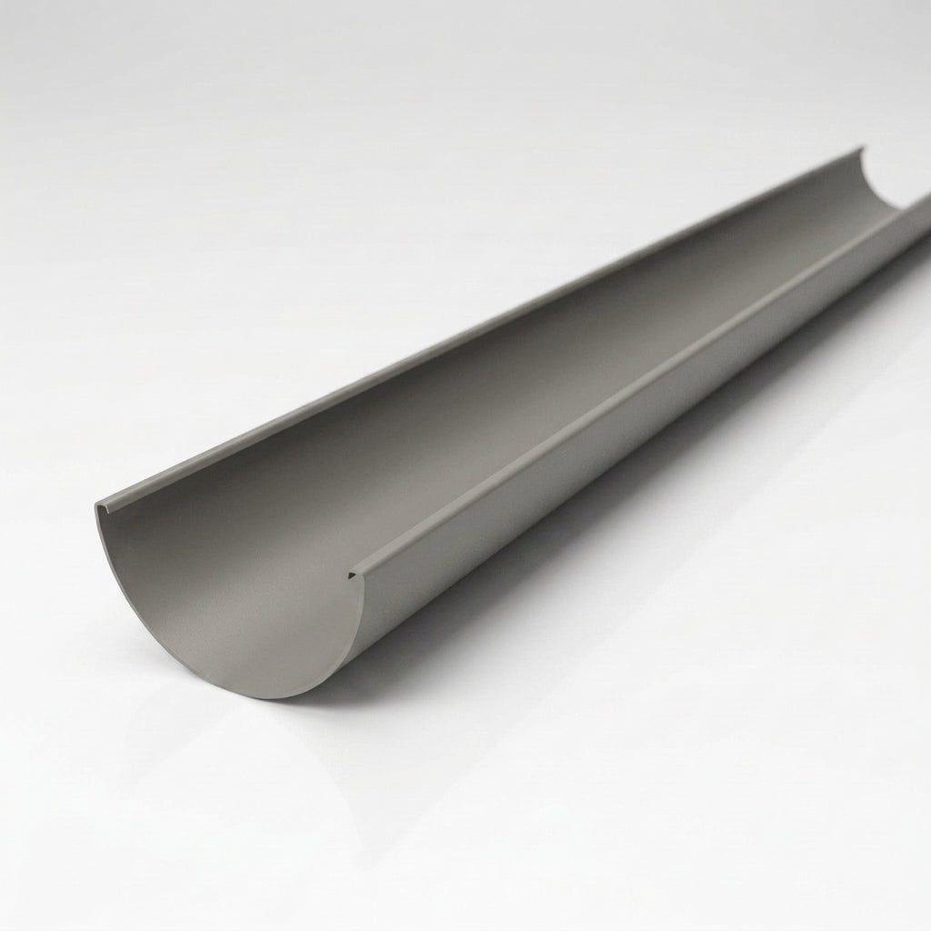 Half Round Aluminium Gutter 125mm x 3m Marine Grade — RAL 7036