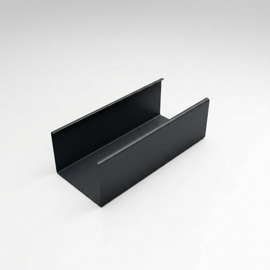 Aluminium Box Gutter Length 135×100mm 3m Marine Grade — RAL 7021