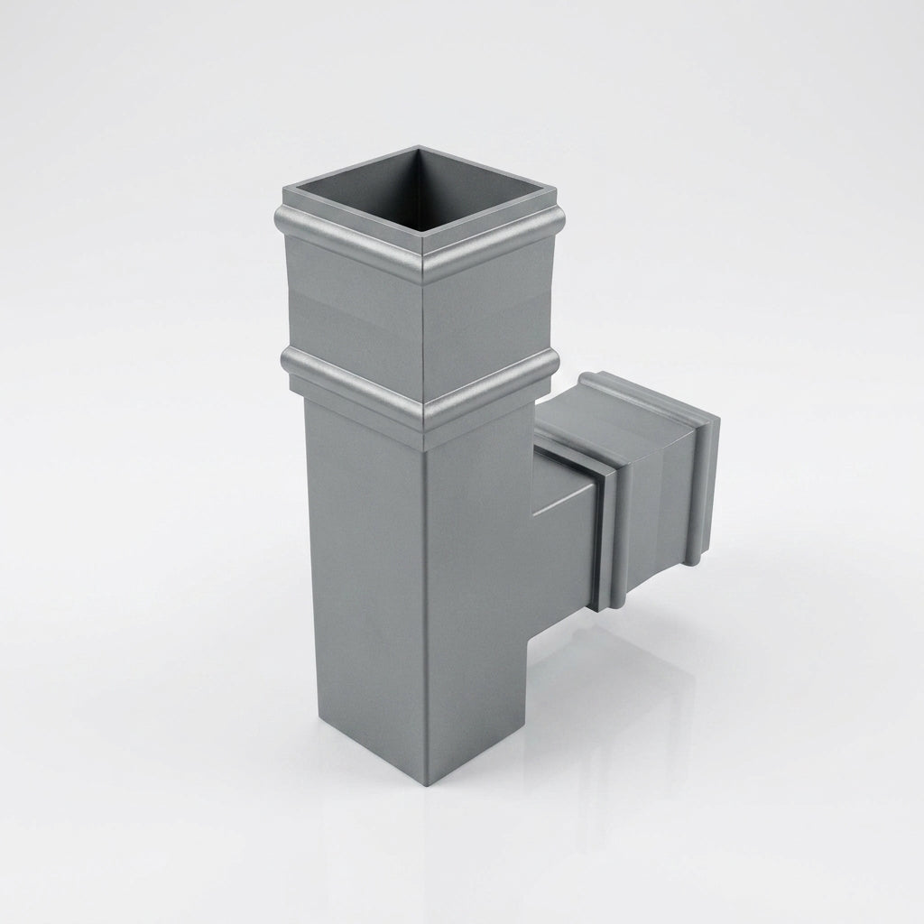 72x72mm Traditional Square Aluminium Downpipe Branches (view 2)