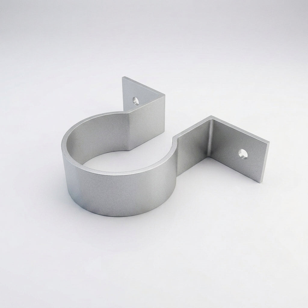 76mm Aluminium Downpipe Clip – Flush Joint — RAL 9006