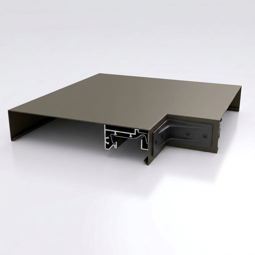 Aluminium Coping Angles 90° – Secret Fix Polyester Powder Coated — RAL 7022