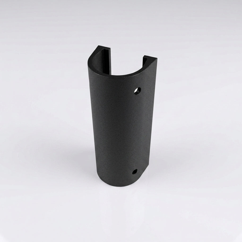 76mm Diameter Aluminium Downpipe Access Plate — Textured Black