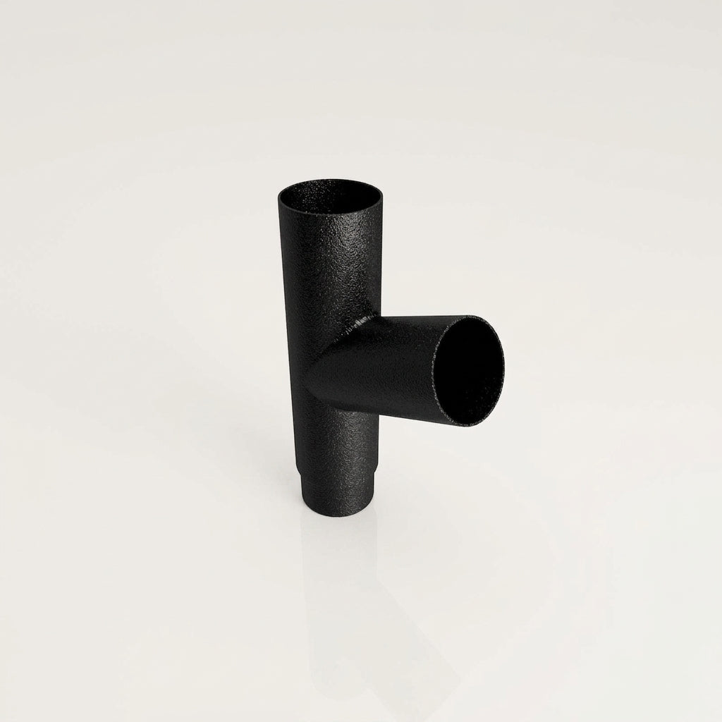 63mm Flush Joint Downpipe Branches – 92.5° or 112.5° Arms — Textured Black / 112.5 Deg