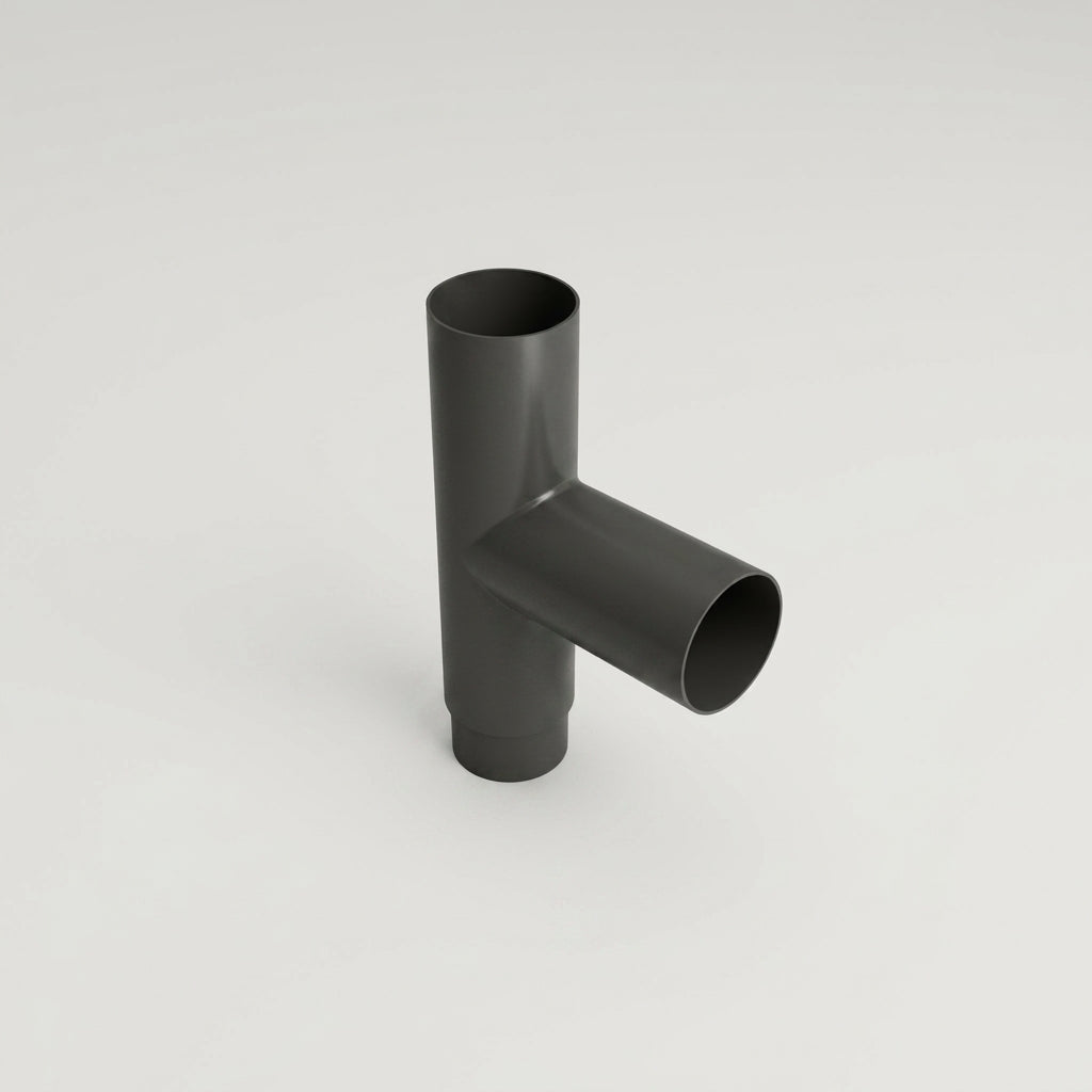 63mm Flush Joint Downpipe Branches – 92.5° or 112.5° Arms — RAL 7022 / 92.5 Deg