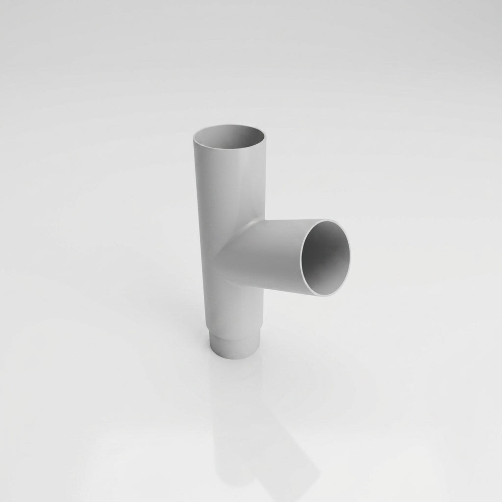 63mm Flush Joint Downpipe Branches – 92.5° or 112.5° Arms — RAL 9006 / 112.5 Deg