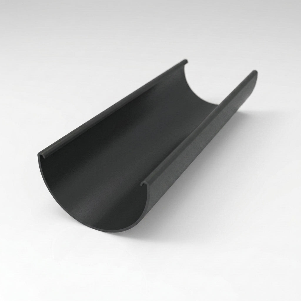 Half Round Gutter Sample – Aluminium — RAL 7021