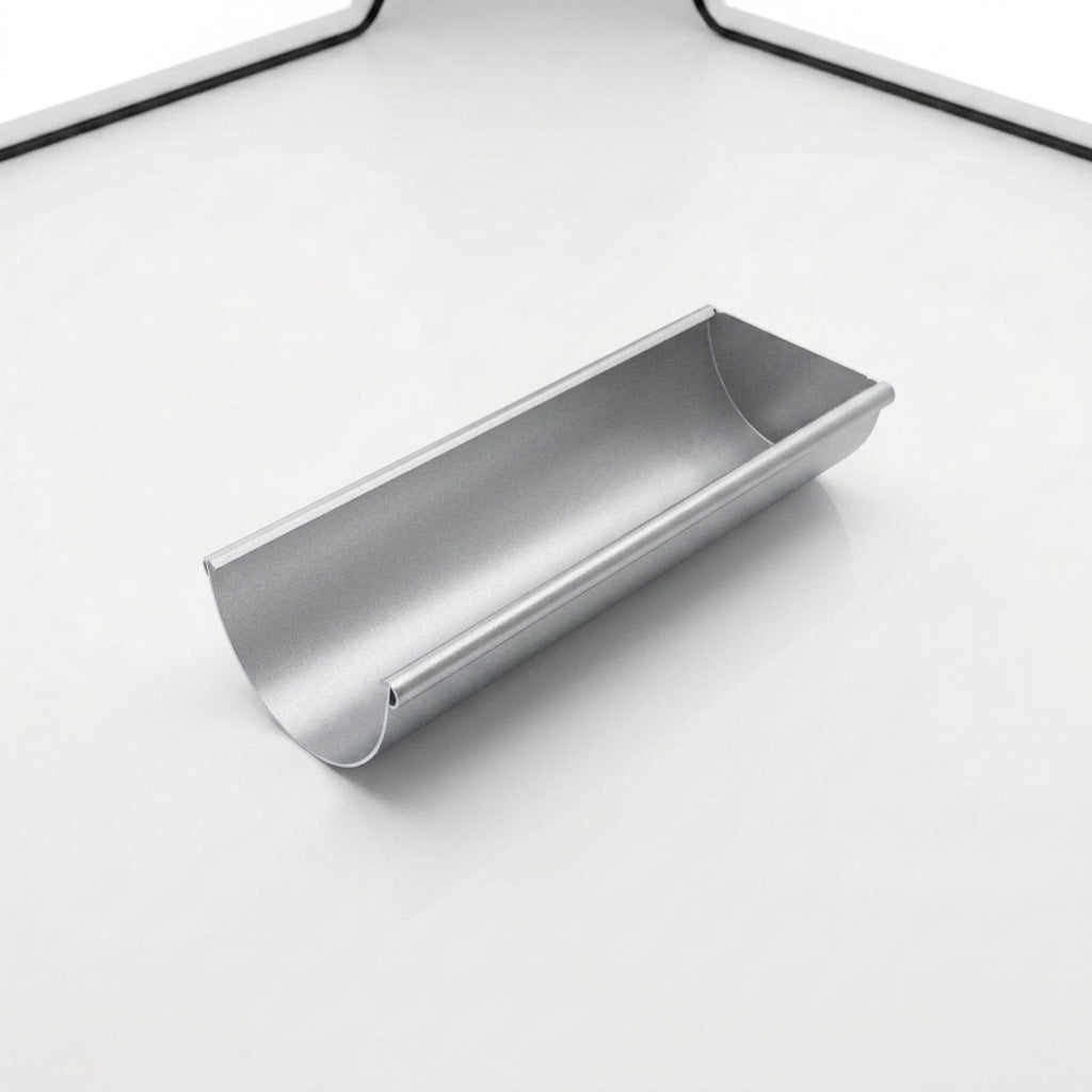 Aluminium Gutter Sample - Standard Profile — RAL 9006