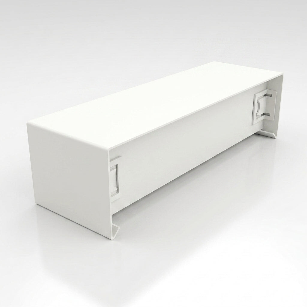 Aluminium Coping Stop End – Secret Fix 75mm — RAL 9016