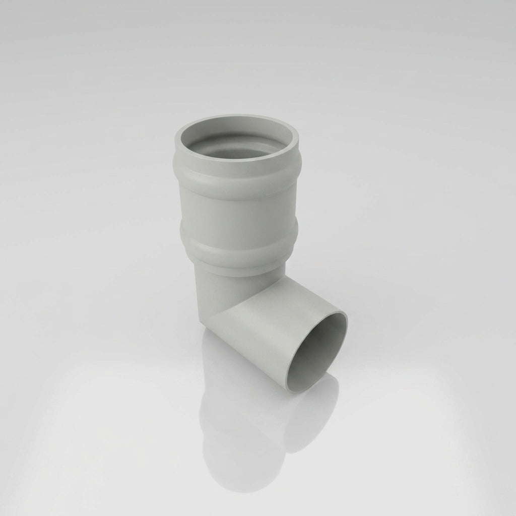 Traditional Aluminium Downpipe Bends 63mm Dia 92.5° 112.5° — RAL 7035 / 92.5 Degrees