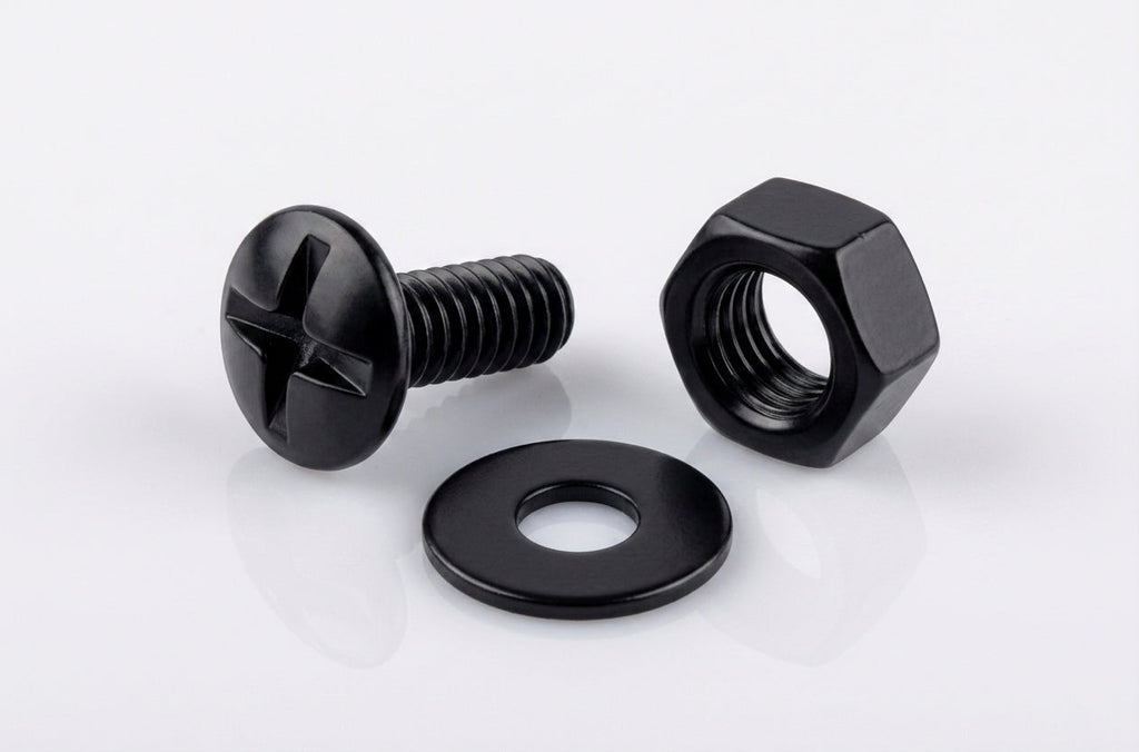 M6 Moulded Gutter Jointing Bolt, Nut & Washer Set (50 Pack) — RAL 9005