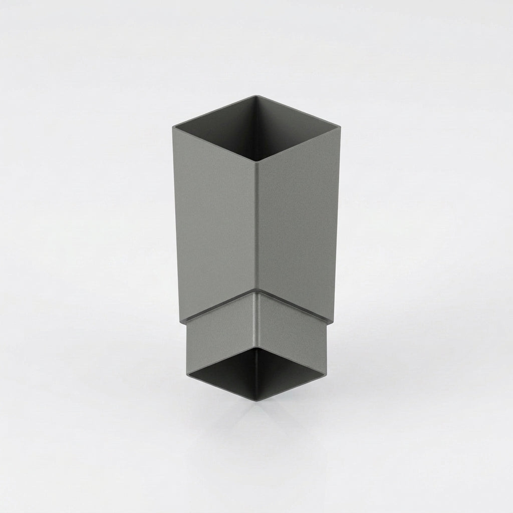Flush Joint Aluminium Downpipe 72×72mm × 3m — RAL 7037