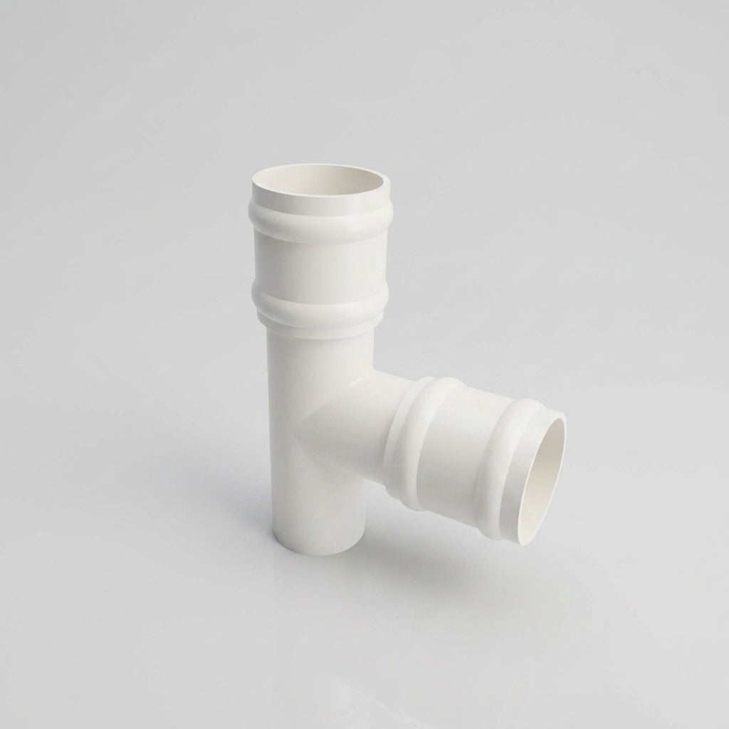 63mm Diameter Traditional Downpipe Branches 92.5° & 112.5° — RAL 9010 / 92.5 Degrees