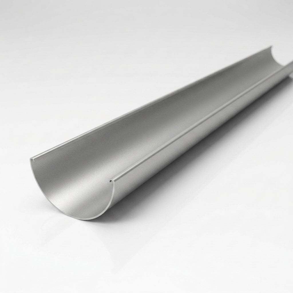 Half Round Aluminium Gutter 125mm x 3m Marine Grade — RAL 9006