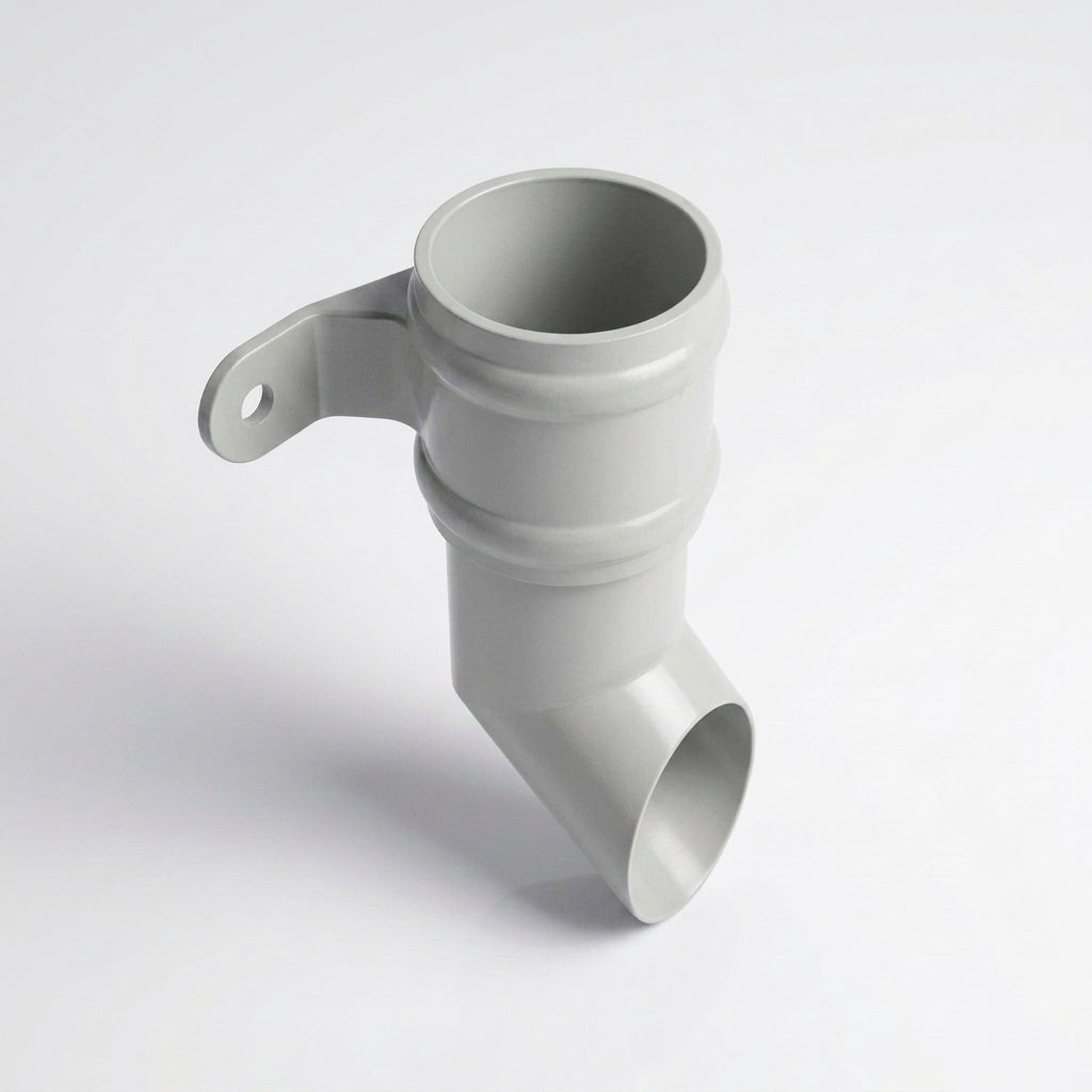 Traditional Aluminium Downpipe Shoe 76mm Diameter — RAL 7035