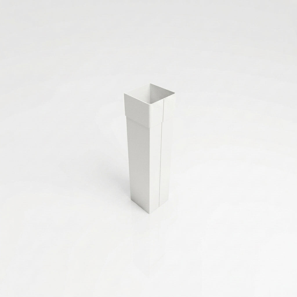 72x72mm Aluminium Gutter Outlet Spigot Extender — RAL 9016