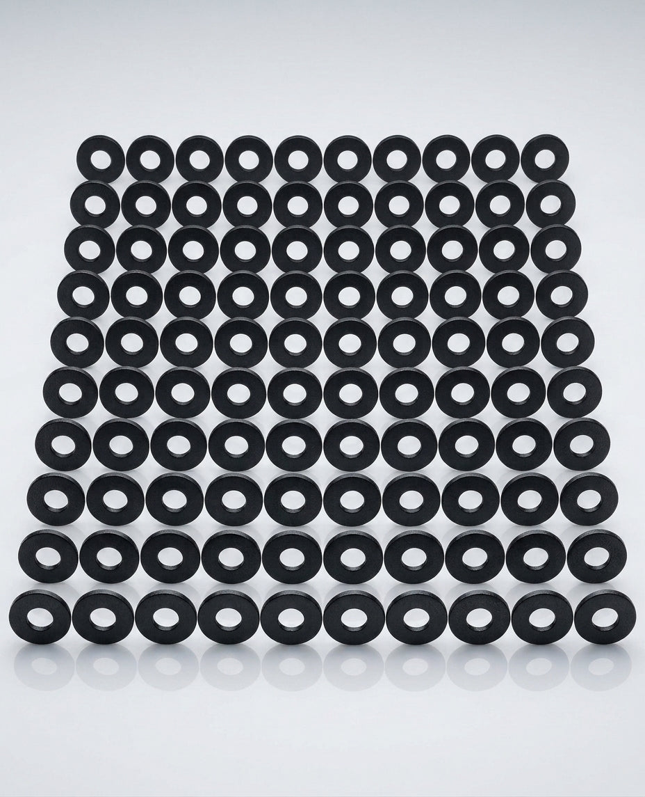 M6 Stainless Steel Washer for Moulded Gutter Direct Fix Brackets (100 pack) — Textured Black