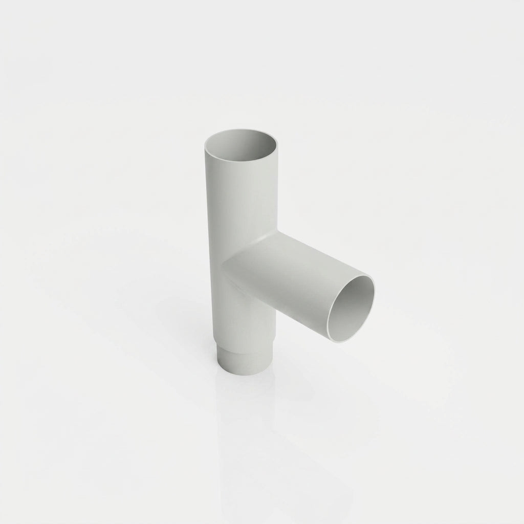 63mm Flush Joint Downpipe Branches – 92.5° or 112.5° Arms — RAL 7035 / 92.5 Deg