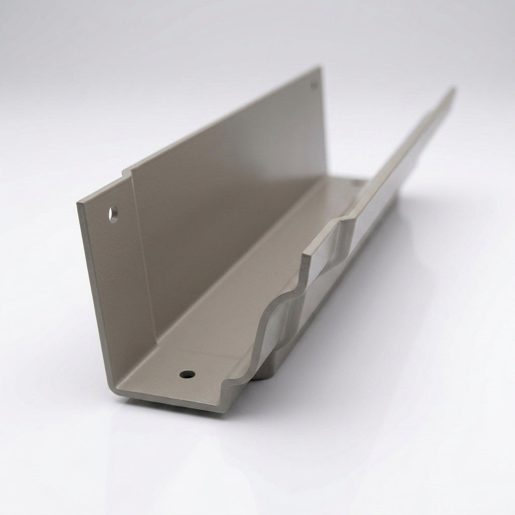 Moulded Ogee Aluminium Gutter Length 125 x 100mm x 1.83m — RAL 7036